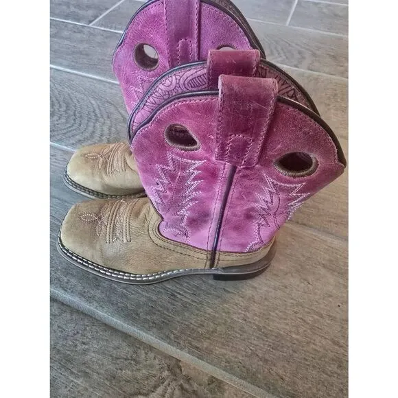Toddler Girls Smoky Mountain Cowboy Cowgirl  Boots Tracie Pink Size 12