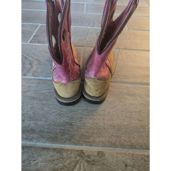 Toddler Girls Smoky Mountain Cowboy Cowgirl  Boots Tracie Pink Size 12