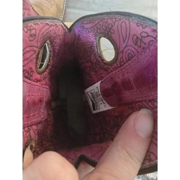 Toddler Girls Smoky Mountain Cowboy Cowgirl  Boots Tracie Pink Size 12