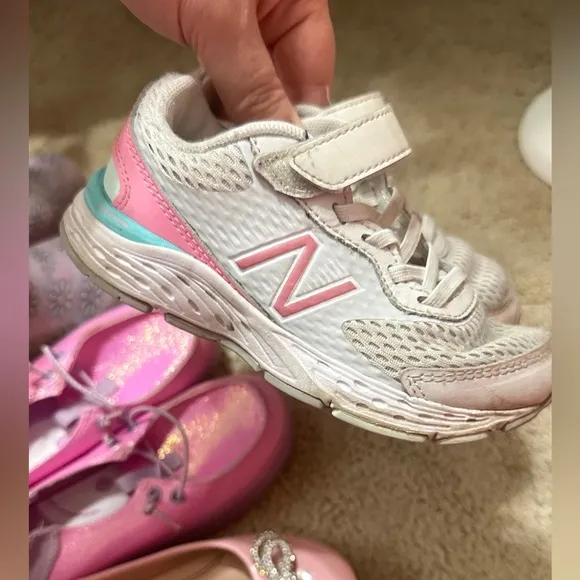 ToddlerGirls size 11 shoe lot vans new balance crocs
