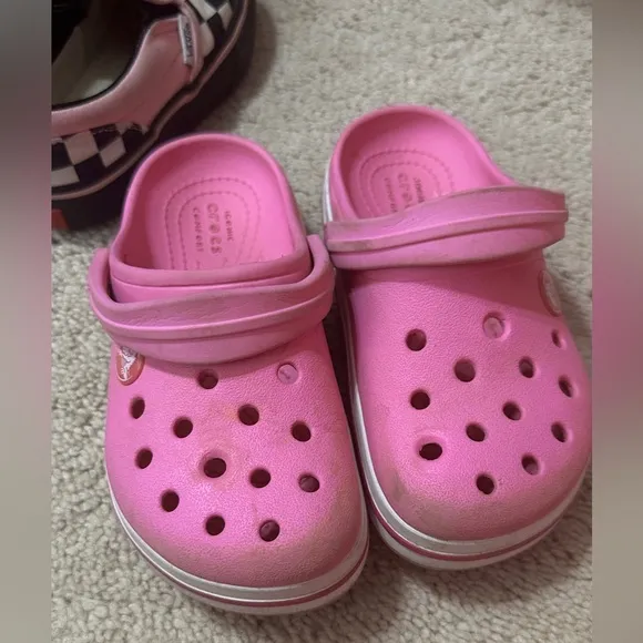 ToddlerGirls size 11 shoe lot vans new balance crocs