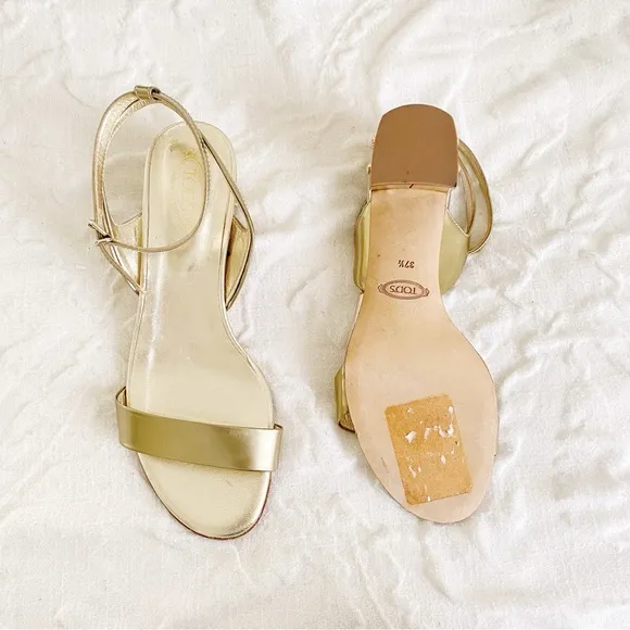 Tod’s Gommini Mid Heel Sandal Size 7.5