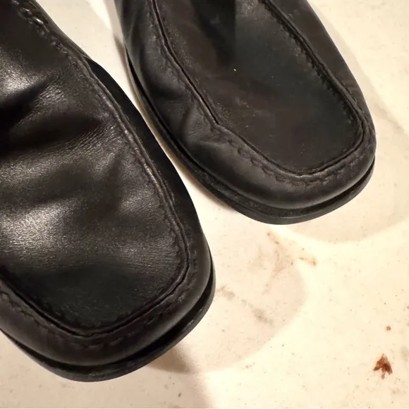 Tod’s MENS Leather Square Toe Slip On Classic Loafers Black Size 11.5