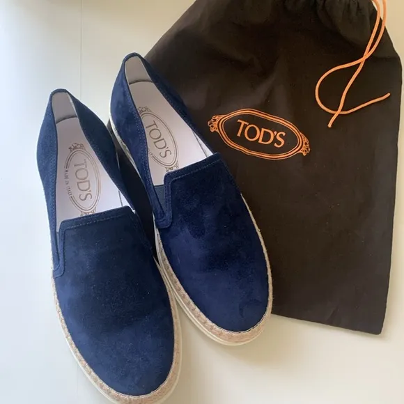 Tod's Navy Espadrilles