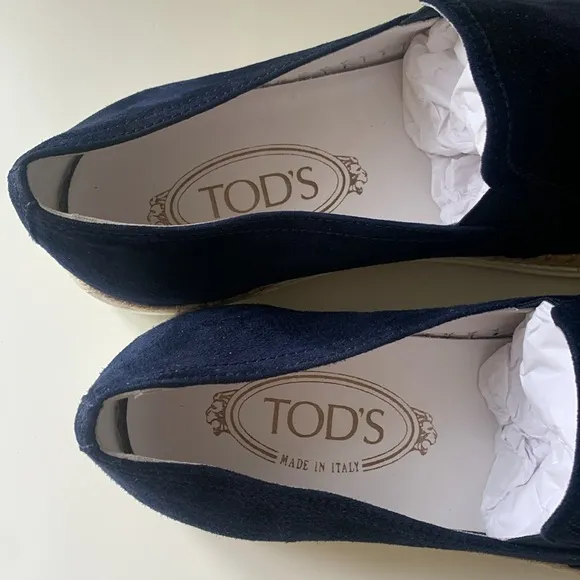 Tod's Navy Espadrilles