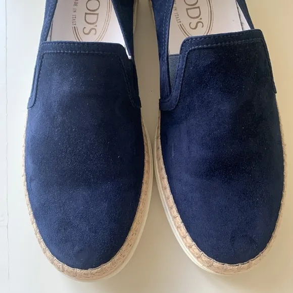 Tod's Navy Espadrilles