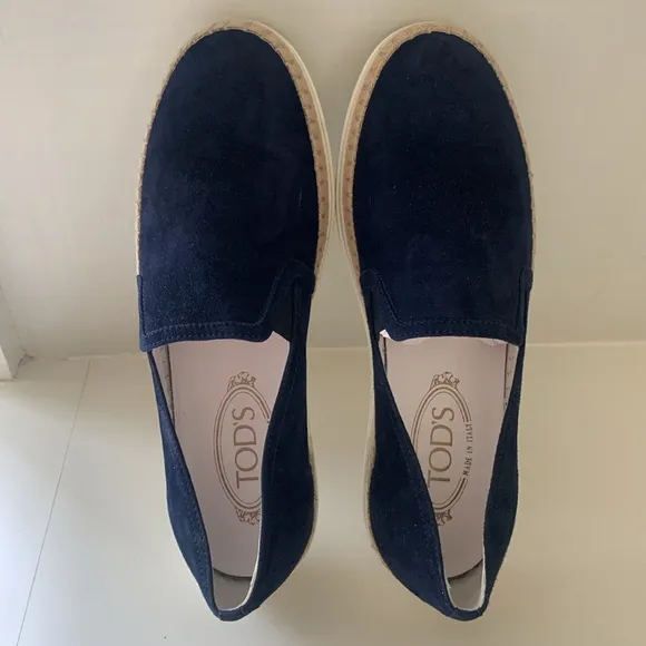 Tod's Navy Espadrilles