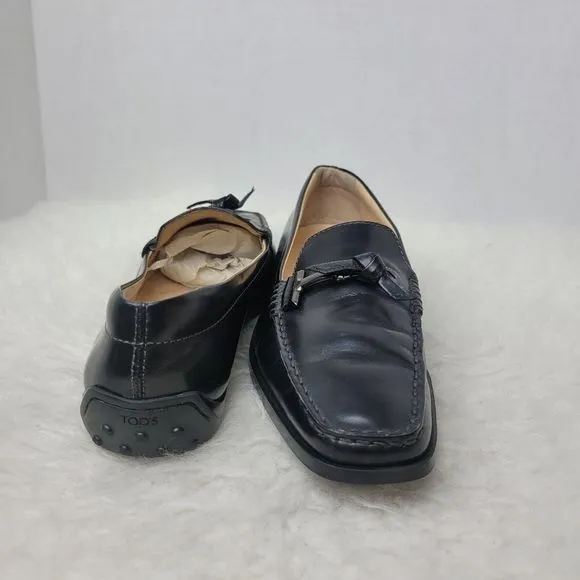 Tod's T Timeless Leather Women's Penny Loafer Slip On Driving Shoes Size 7