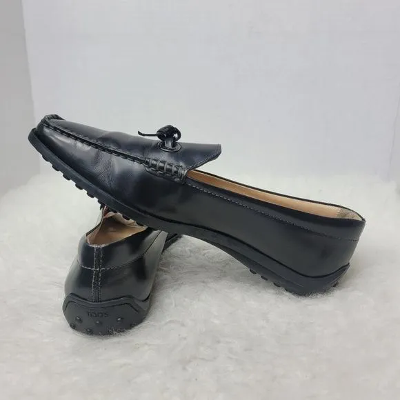 Tod's T Timeless Leather Women's Penny Loafer Slip On Driving Shoes Size 7