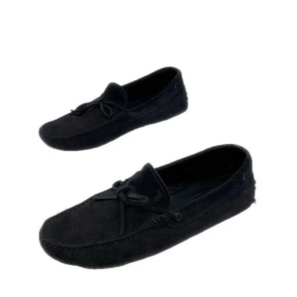 Tod’s Tods Suede Leather Loafers Mens Blue mocassin dress shoes W/box