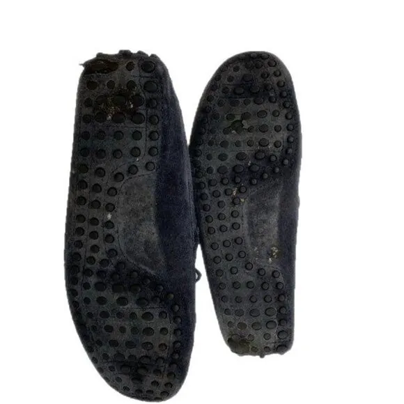 Tod’s Tods Suede Leather Loafers Mens Blue mocassin dress shoes W/box