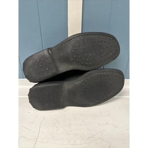 TODSMen’s Penny Loafers Black Leather Size 8 Made In Italy Driving Shoes