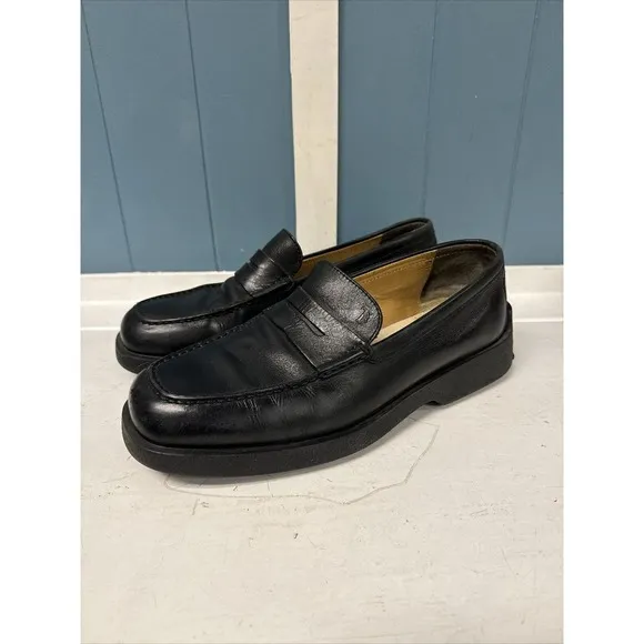 TODSMen’s Penny Loafers Black Leather Size 8 Made In Italy Driving Shoes