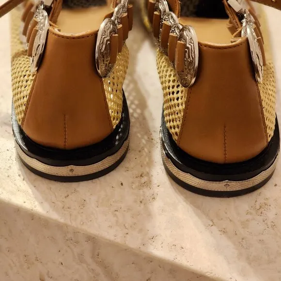 Toga Pulla Mesh Mary Jane Flats Sz 39