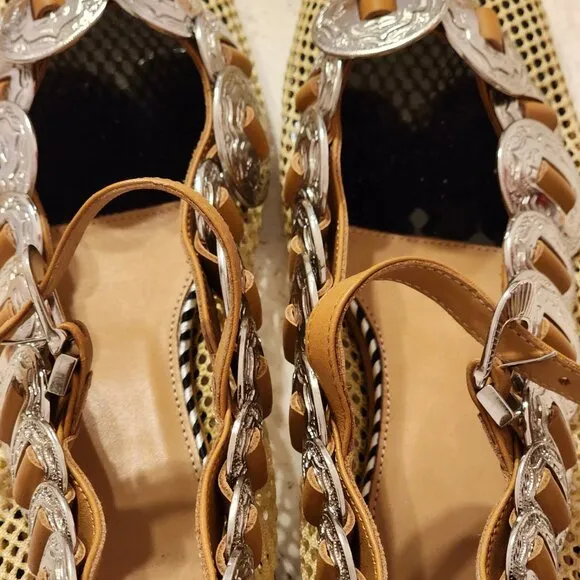 Toga Pulla Mesh Mary Jane Flats Sz 39