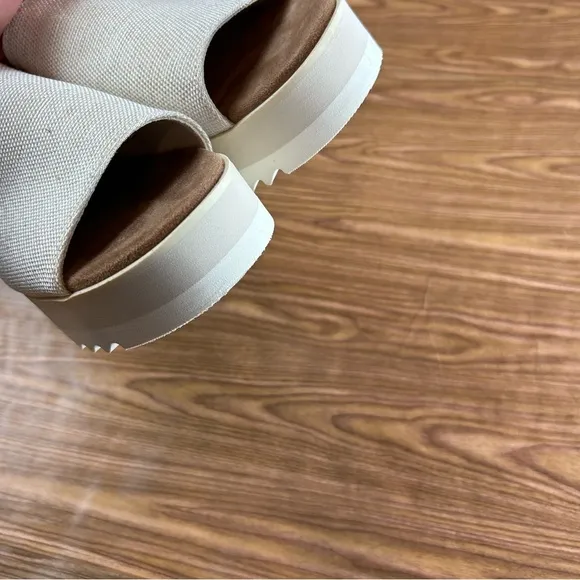 TOMS Diana Platform Sandals Natural Ivory NEW - Size 8.5W