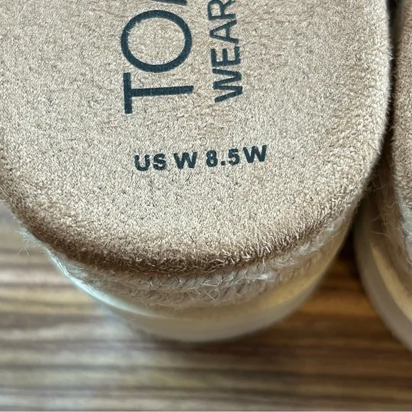 TOMS Diana Platform Sandals Natural Ivory NEW - Size 8.5W