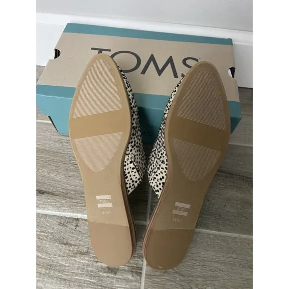 Toms Jade Mule Slip On Flats New Size 6.5 Cheetah Causal
