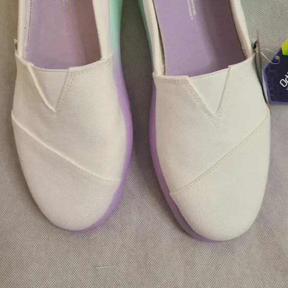 TOMS Women's Alpargata Mallow Ombre Slip-On in White