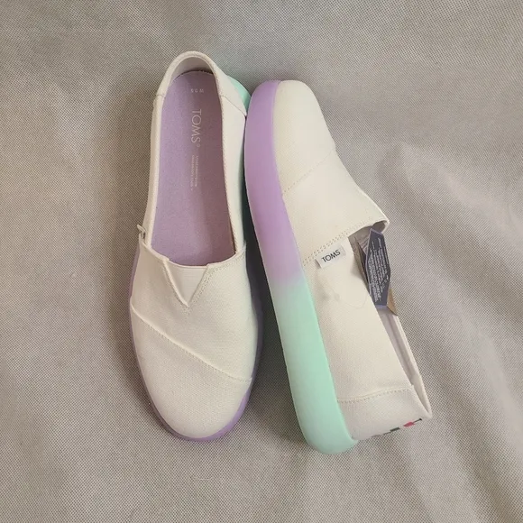 TOMS Women's Alpargata Mallow Ombre Slip-On in White