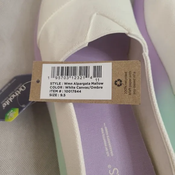TOMS Women's Alpargata Mallow Ombre Slip-On in White