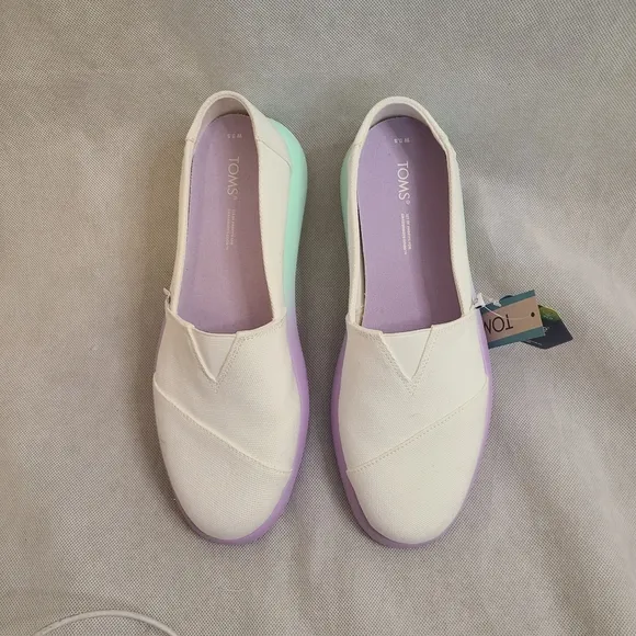 TOMS Women's Alpargata Mallow Ombre Slip-On in White