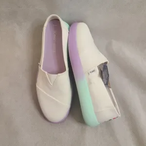 TOMS Women's Alpargata Mallow Ombre Slip-On in White