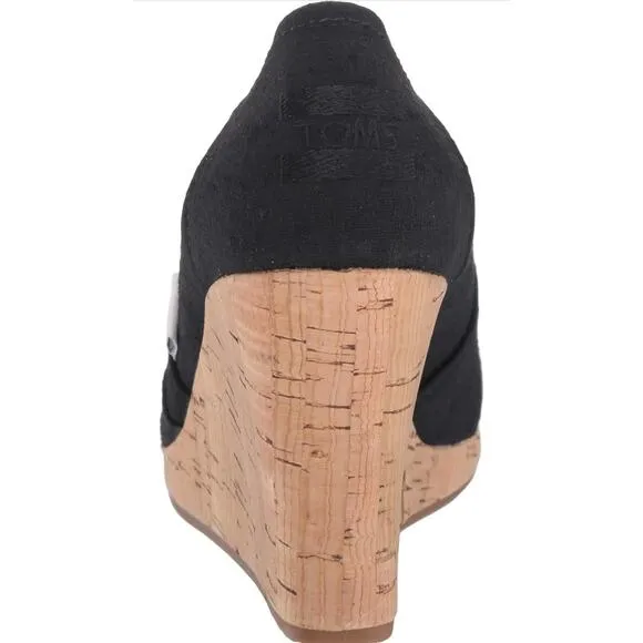 Tom’s Women’s Wedge Cloth Cork Heels - SIze 11 - NWOT