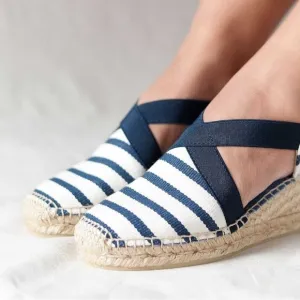 Toni Pons Verges Blue/White espadrilles size 39/US8.5-9 EUC
