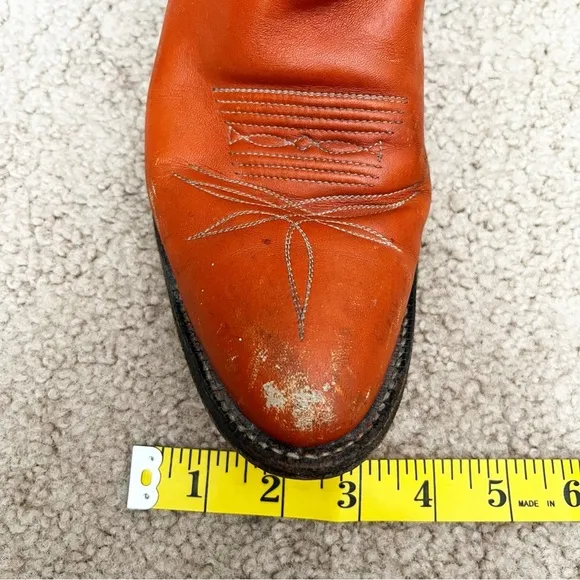 Tony Lama Leather Pull On Cowboy Western Boots Men’s 12 Vintage