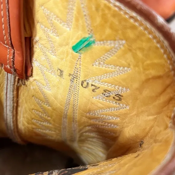 Tony Lama Leather Pull On Cowboy Western Boots Men’s 12 Vintage