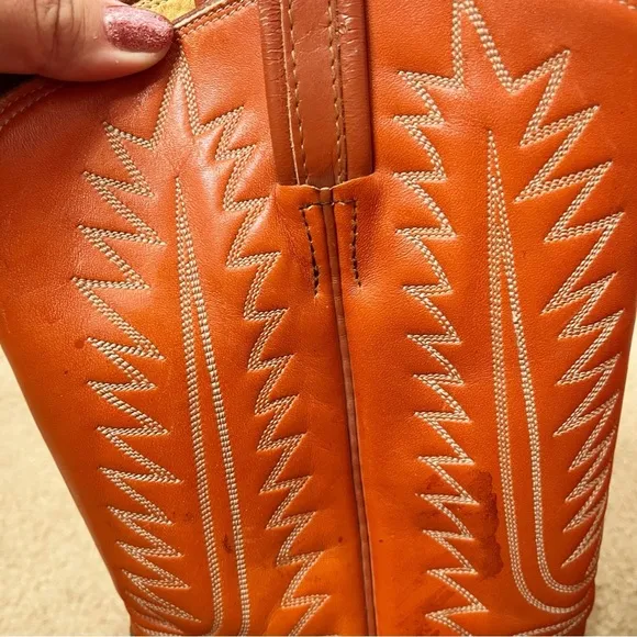 Tony Lama Leather Pull On Cowboy Western Boots Men’s 12 Vintage