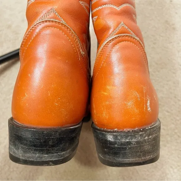 Tony Lama Leather Pull On Cowboy Western Boots Men’s 12 Vintage