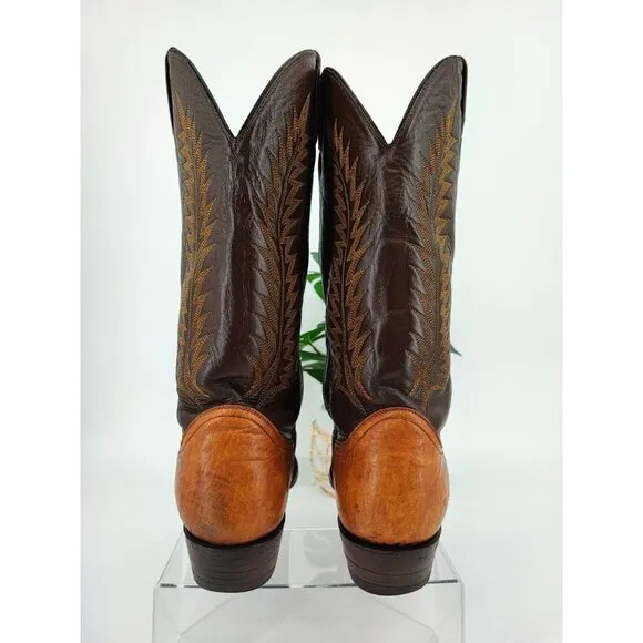 Tony Lama Men's Brown Leather Western Boots Size 9.5D US