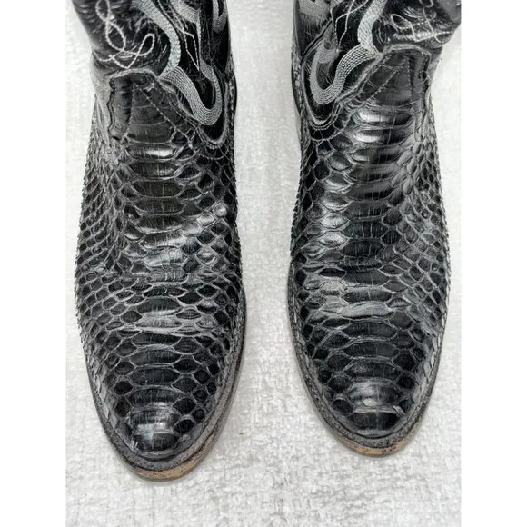 Tony Lama Women's Black Leather Western Boots Size 7 #41125