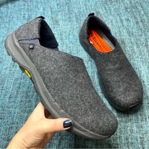 Topo Rekovr 2 Slip On Sneakers Wool Upper with Vibram Sole in Grey Navy Blue