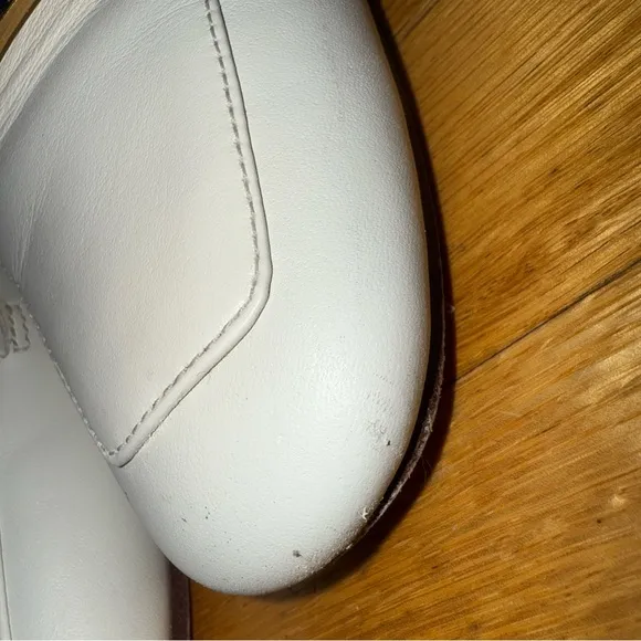 TORY BURCH AMELIA BACKLESS LOAFER 6 1/5M PERFECT IVORY CALF LEATHER