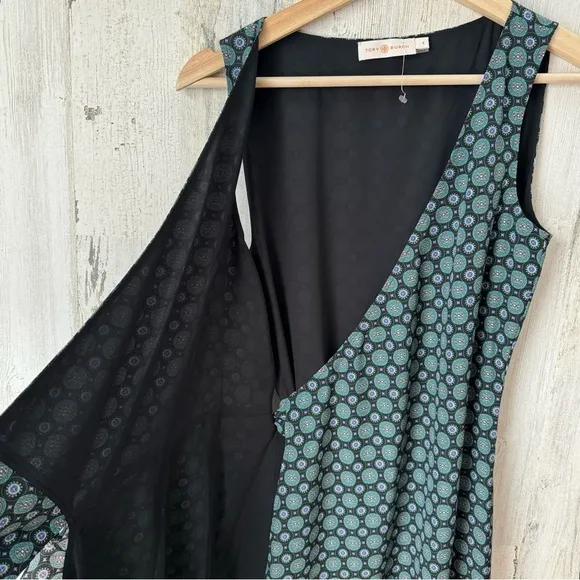 Tory Burch Batik Medallion Ruffle Wrap Dress Size 0