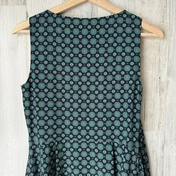 Tory Burch Batik Medallion Ruffle Wrap Dress Size 0