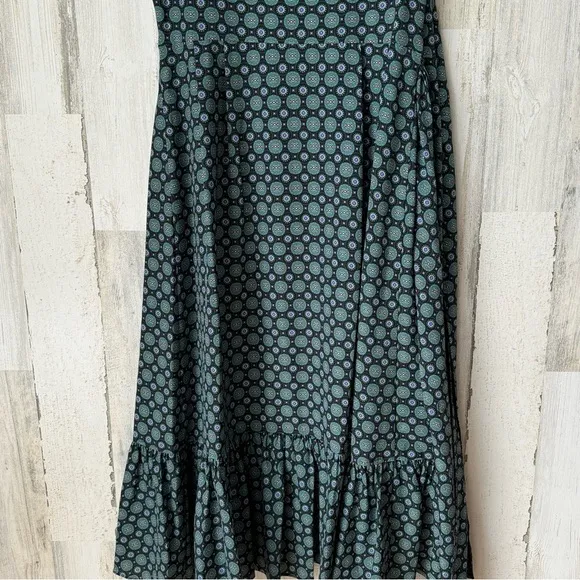 Tory Burch Batik Medallion Ruffle Wrap Dress Size 0