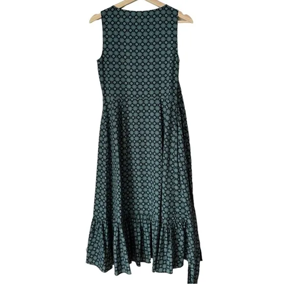 Tory Burch Batik Medallion Ruffle Wrap Dress Size 0