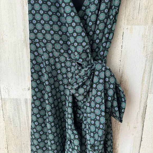 Tory Burch Batik Medallion Ruffle Wrap Dress Size 0