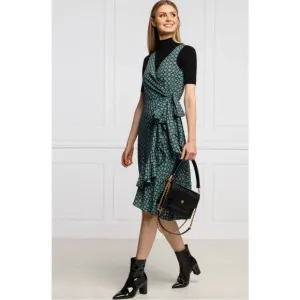 Tory Burch Batik Medallion Ruffle Wrap Dress Size 0
