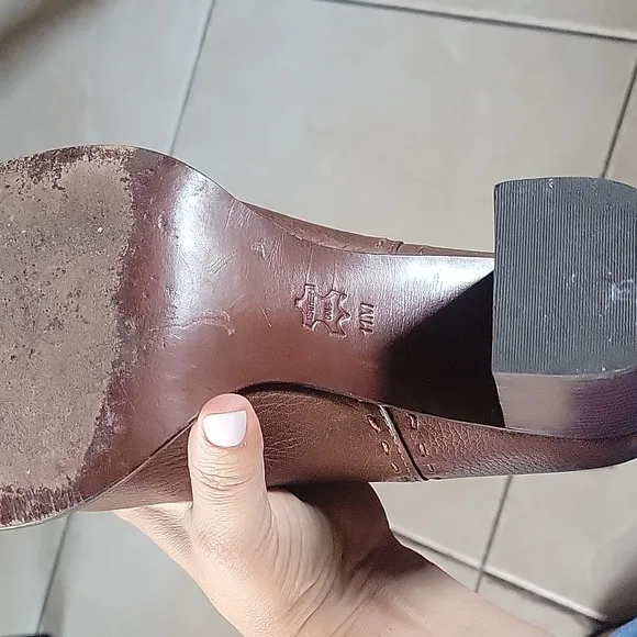 TORY BURCH Brown Leather Pull On Boots Sz 11
