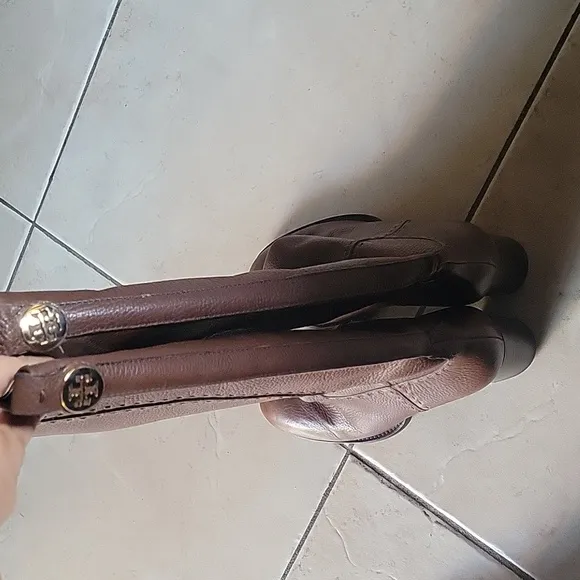 TORY BURCH Brown Leather Pull On Boots Sz 11