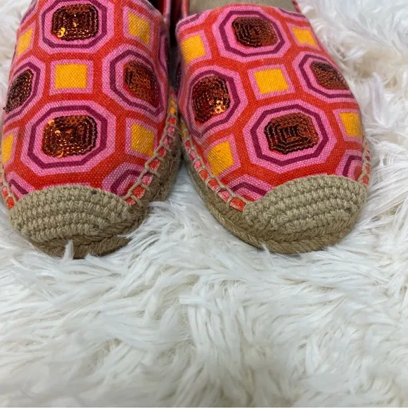 Tory Burch Ceicily Embellished Espadrille Slip-on Flats