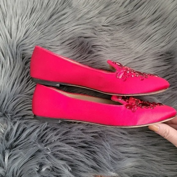Tory Burch Delphine Embellished Crystal Almond Toe Loafers