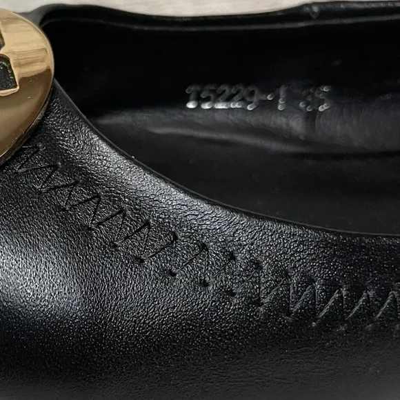 TORY BURCH Flats Womens Size 6 Shoes Slip On Black Leather New in Box
