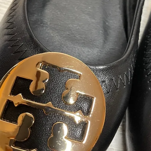 TORY BURCH Flats Womens Size 6 Shoes Slip On Black Leather New in Box