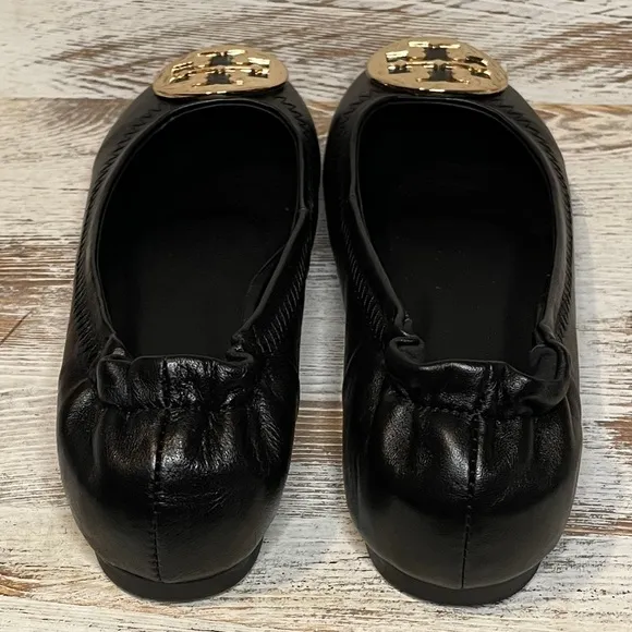 TORY BURCH Flats Womens Size 6 Shoes Slip On Black Leather New in Box